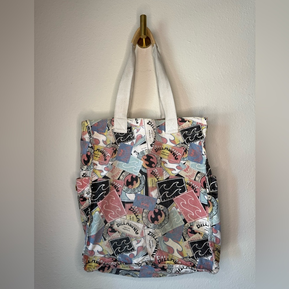 Billabong Printed Canvas Tote Bag